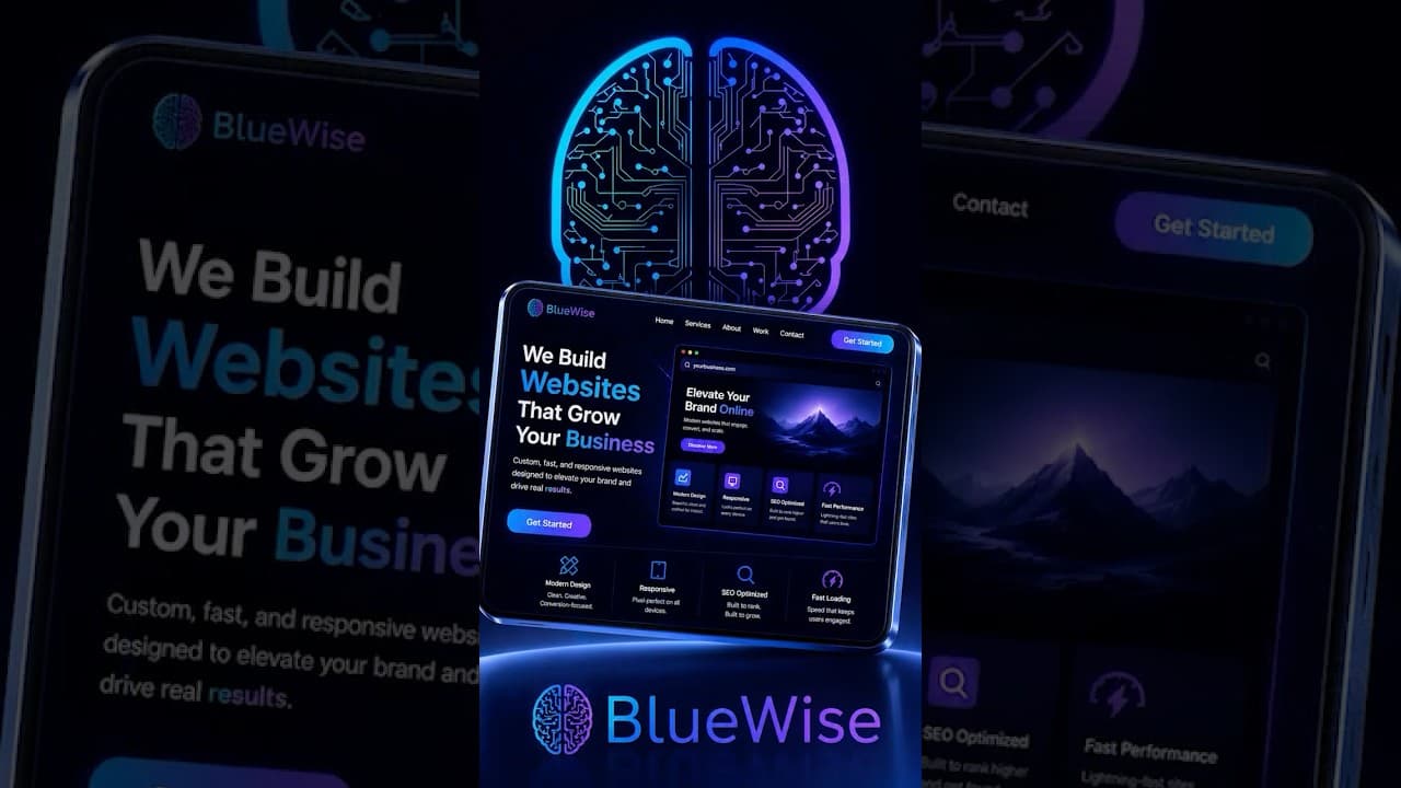 Des sites web modernes conçus pour se démarquer. Créés pour convertir. | Publicité BlueWise par VMM